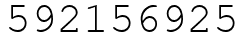 Число 592156925.
