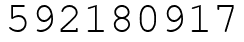 Число 592180917.