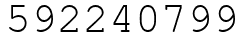Число 592240799.