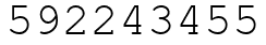 Число 592243455.