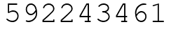Число 592243461.