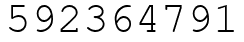 Число 592364791.