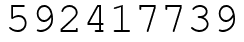 Число 592417739.