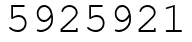 Число 5925921.