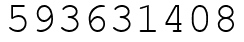 Число 593631408.