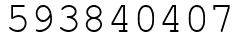 Число 593840407.
