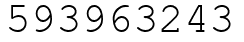 Число 593963243.