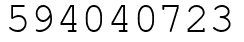 Число 594040723.