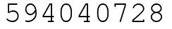 Число 594040728.
