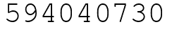 Число 594040730.