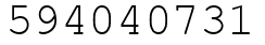 Число 594040731.