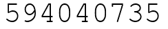 Число 594040735.