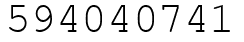 Число 594040741.