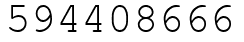 Число 594408666.