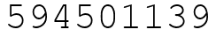 Число 594501139.