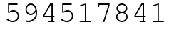 Число 594517841.