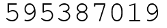 Число 595387019.