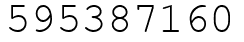 Число 595387160.
