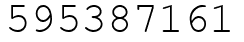 Число 595387161.