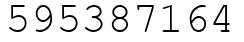 Число 595387164.