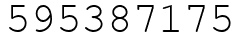 Число 595387175.