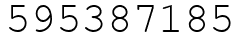 Число 595387185.