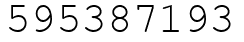 Число 595387193.