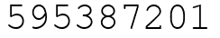 Число 595387201.