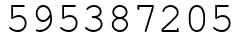 Число 595387205.