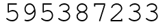 Число 595387233.