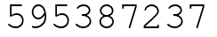 Число 595387237.