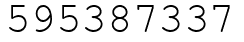 Число 595387337.