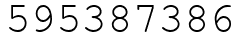 Число 595387386.