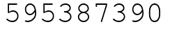 Число 595387390.