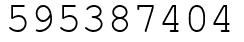 Число 595387404.