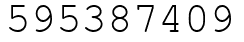 Число 595387409.