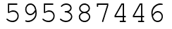 Число 595387446.