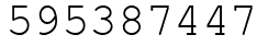 Число 595387447.