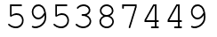 Число 595387449.