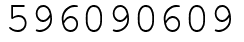 Число 596090609.