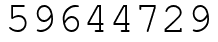 Число 59644729.