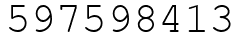 Число 597598413.