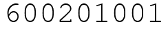 Число 600201001.