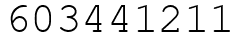 Число 603441211.