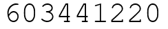 Число 603441220.