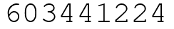 Число 603441224.