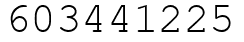 Число 603441225.