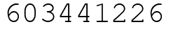 Число 603441226.