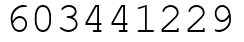 Число 603441229.