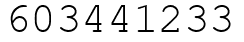 Число 603441233.